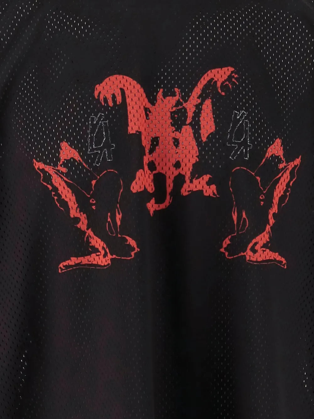 44 LABEL GROUP mesh-panel graphic T-shirt | Tops | Image 3