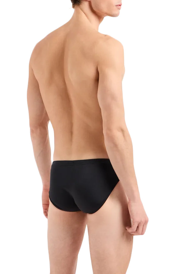 Ea7 Costume slip a vita bassa con logo ASV Nero