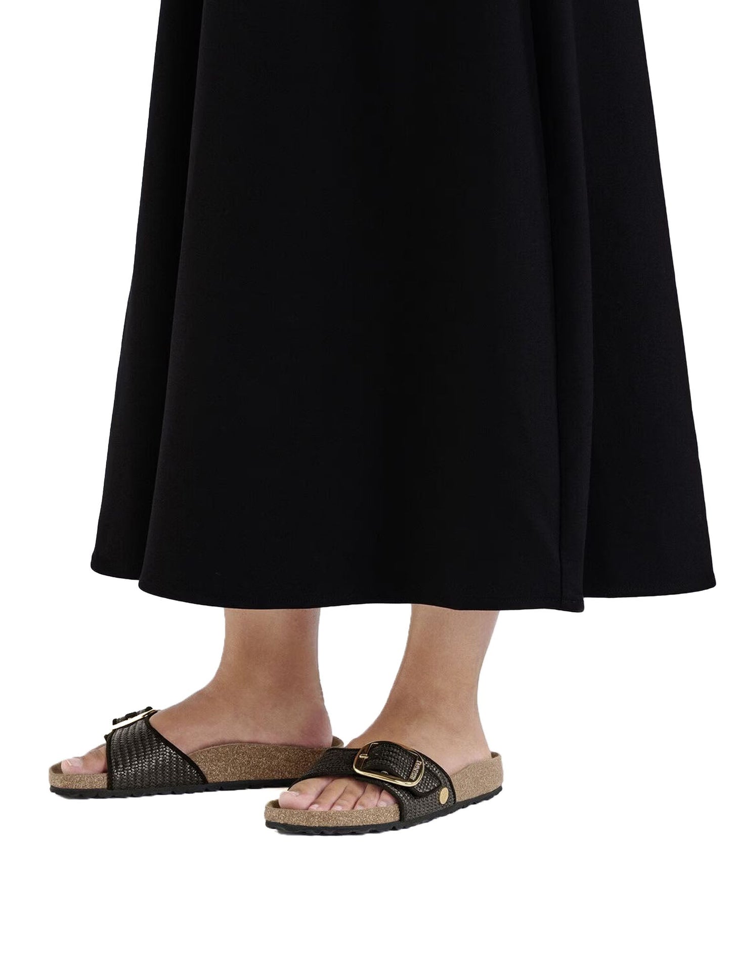 Birkenstock Madrid Big Buckle (Raffia) Nero