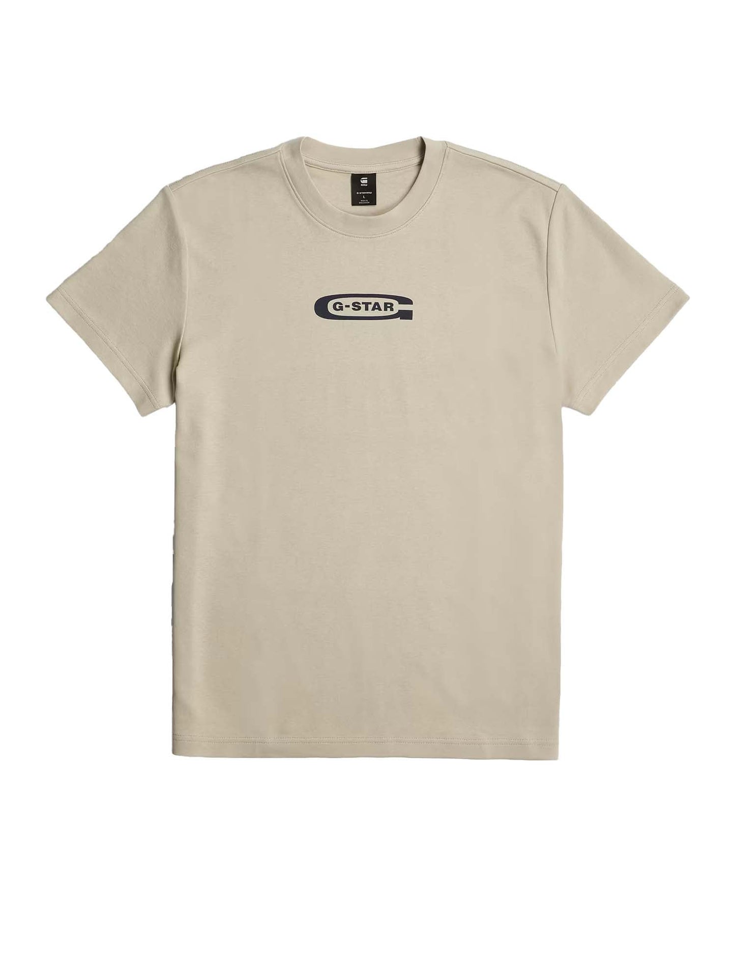 G-star T-Shirt Old Skool Logo Beige
