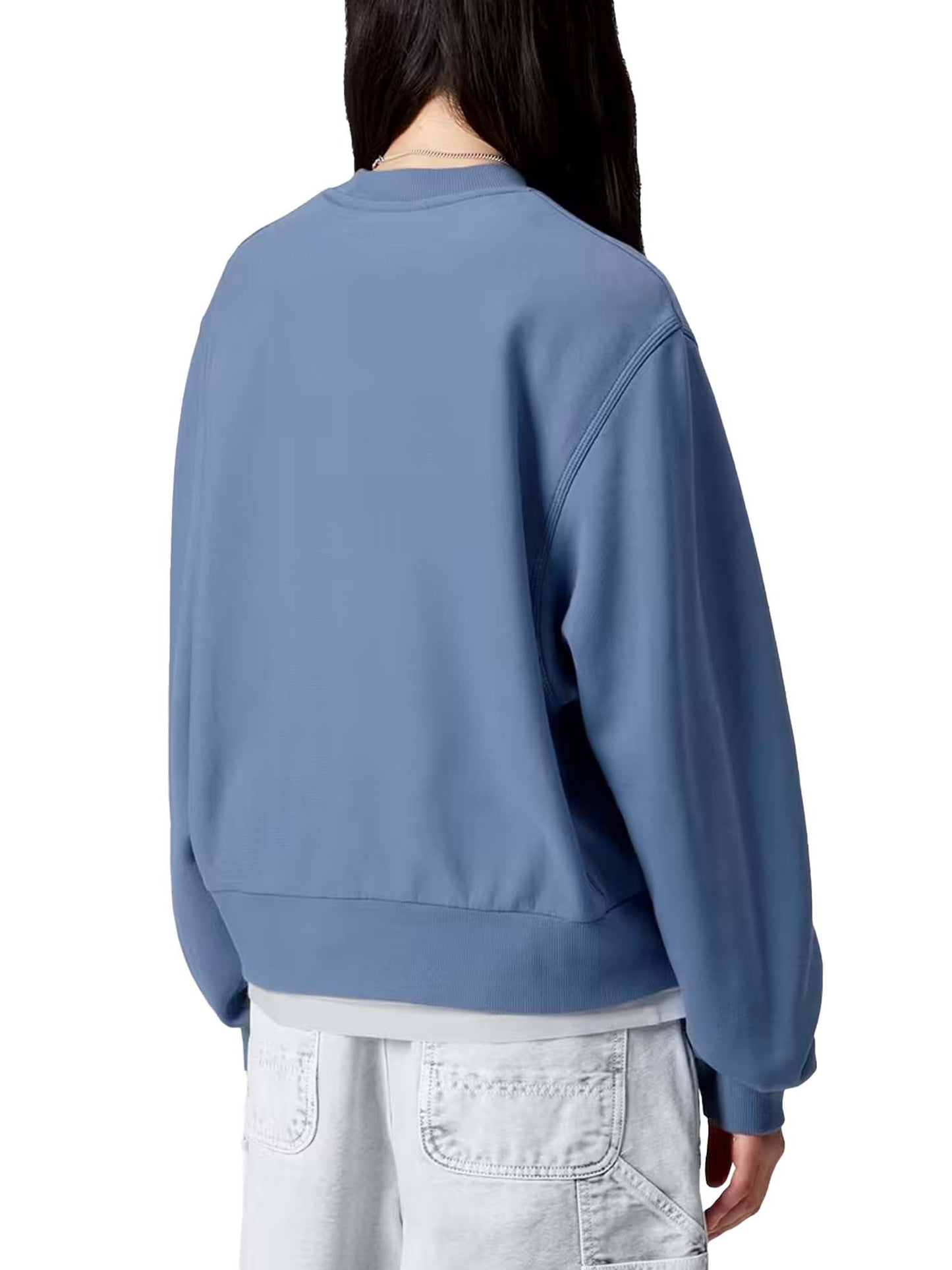 Carhartt Wip W' American Script Sweatshirt Azzurro