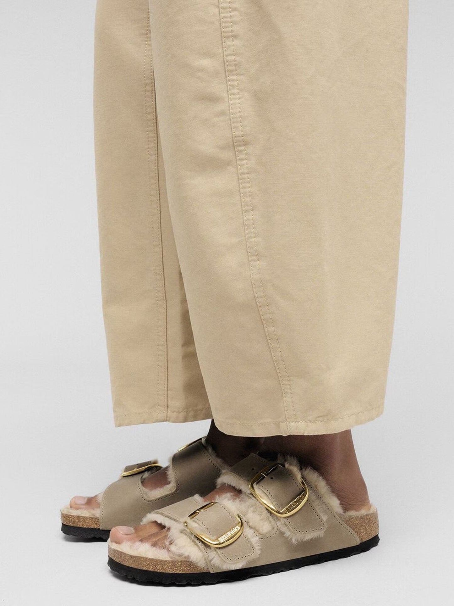 Birkenstock Arizona Big Buckle Shearling (Pelle oliata) Marrone