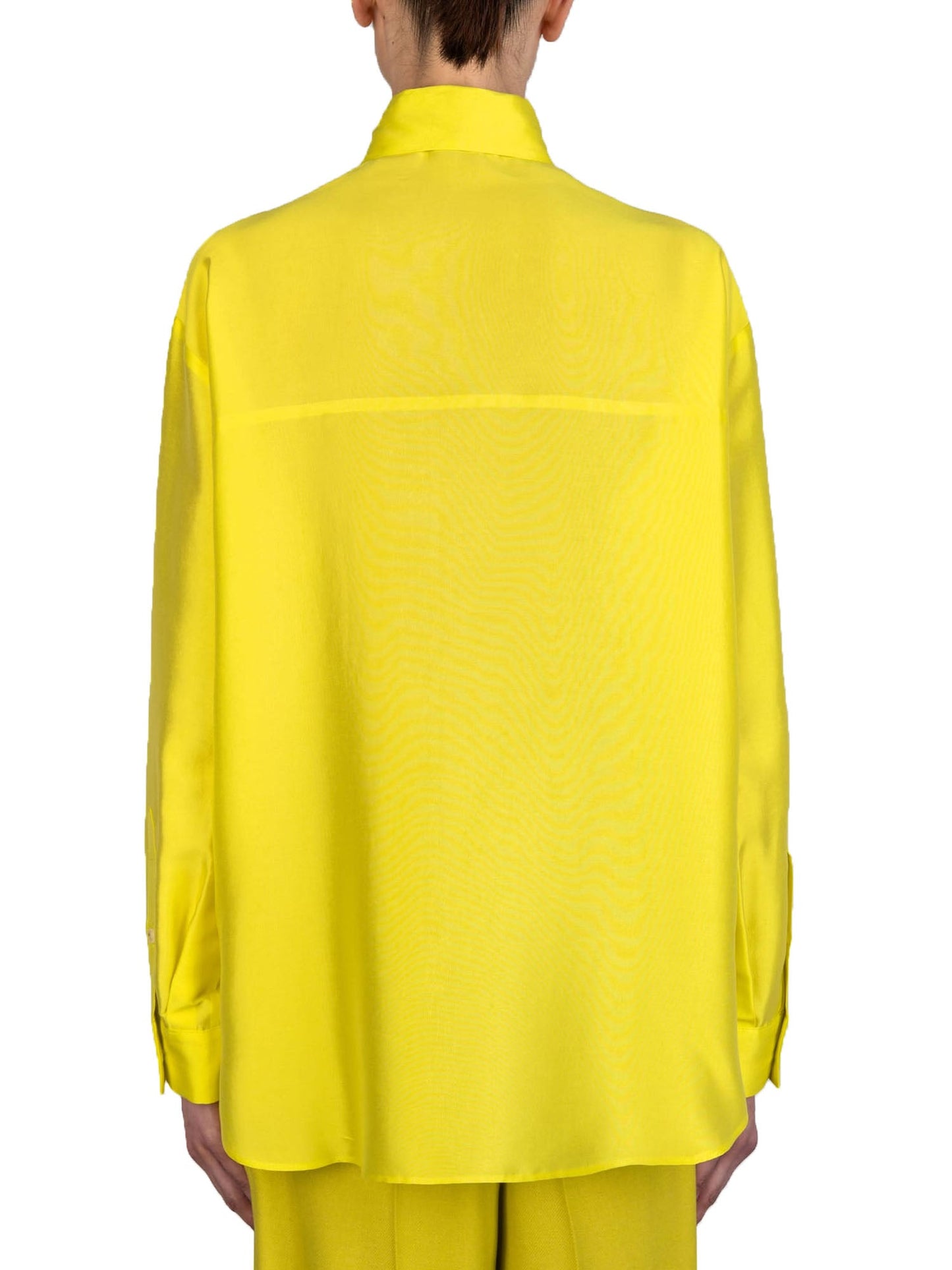 Alysi Camicia Crinkle Silk Giallo