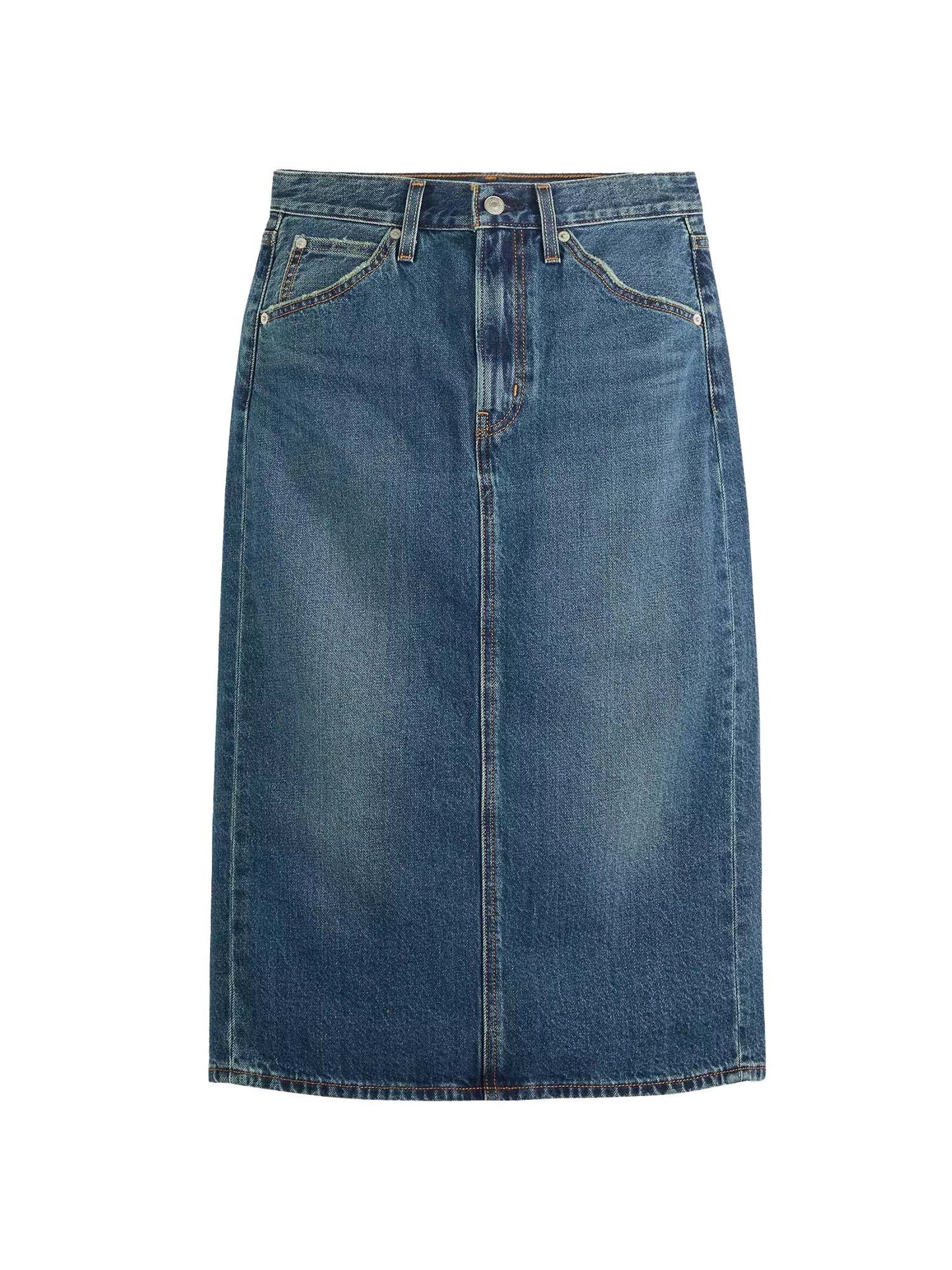 Levi's® Gonna con spacco a vita alta Blu