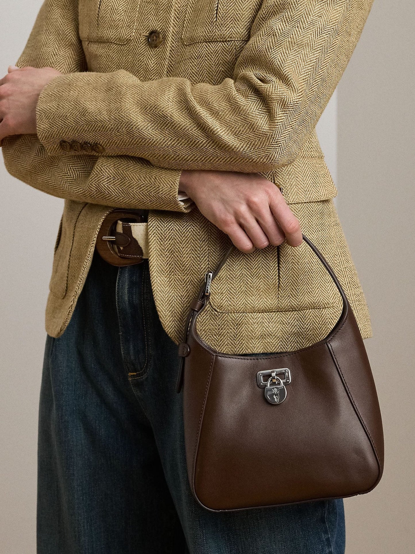 Lauren Ralph Lauren Tanner Sm Sh Shoulder Bag Marrone