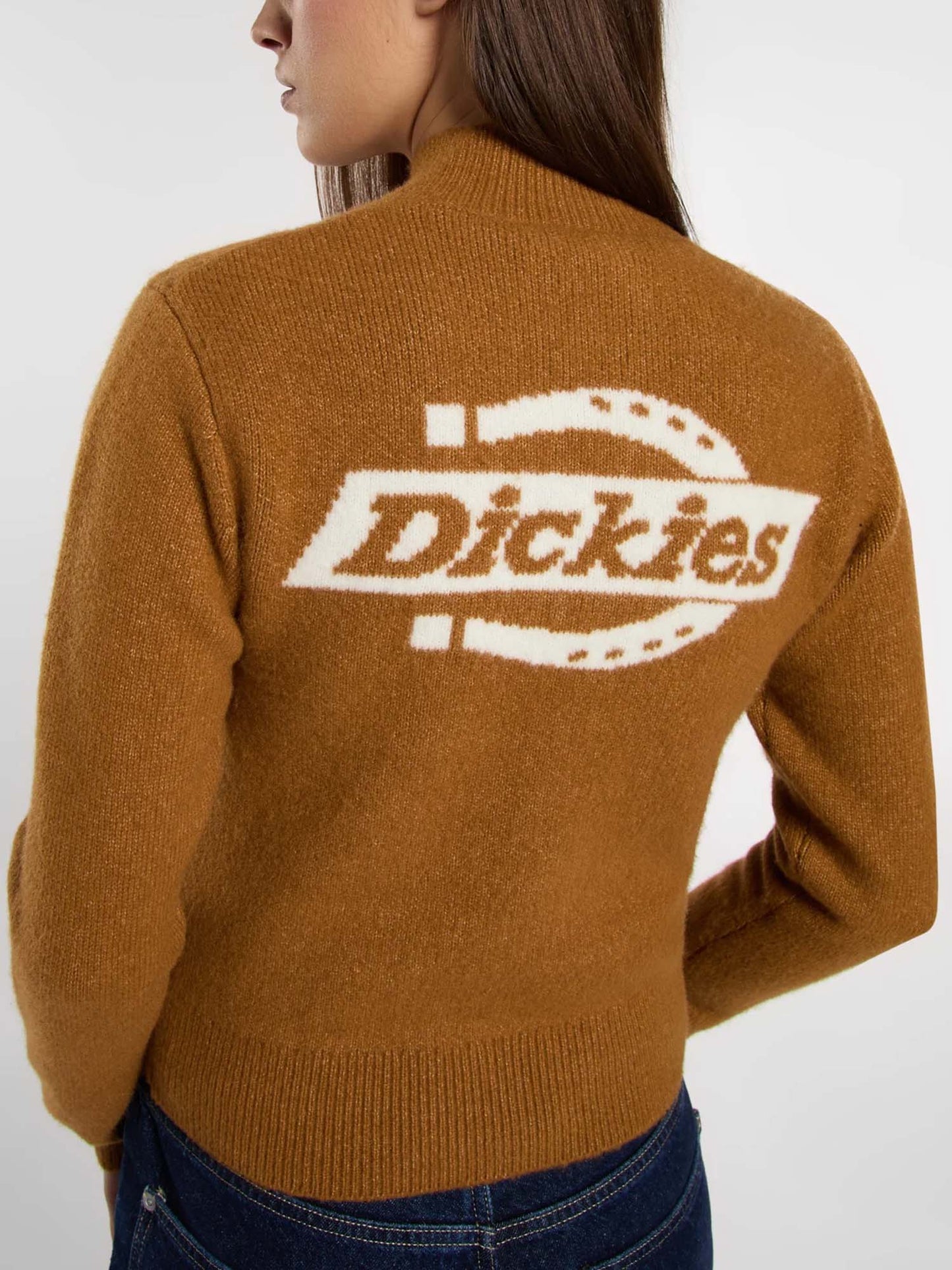 Dickies Maglione Ruston con zip corta Marrone