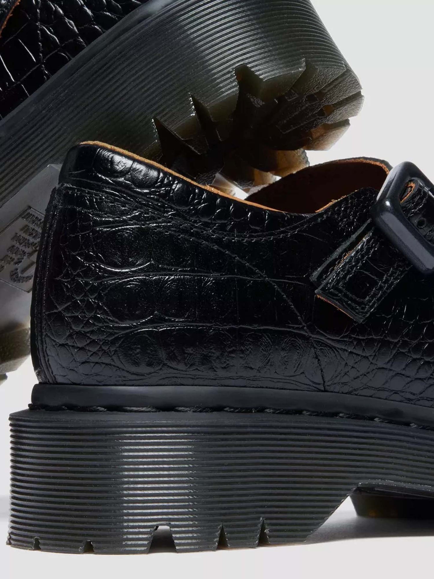 Dr. Martens Scarpe Rejena Mary Jane in pelle goffrata stile coccodrillo Nero