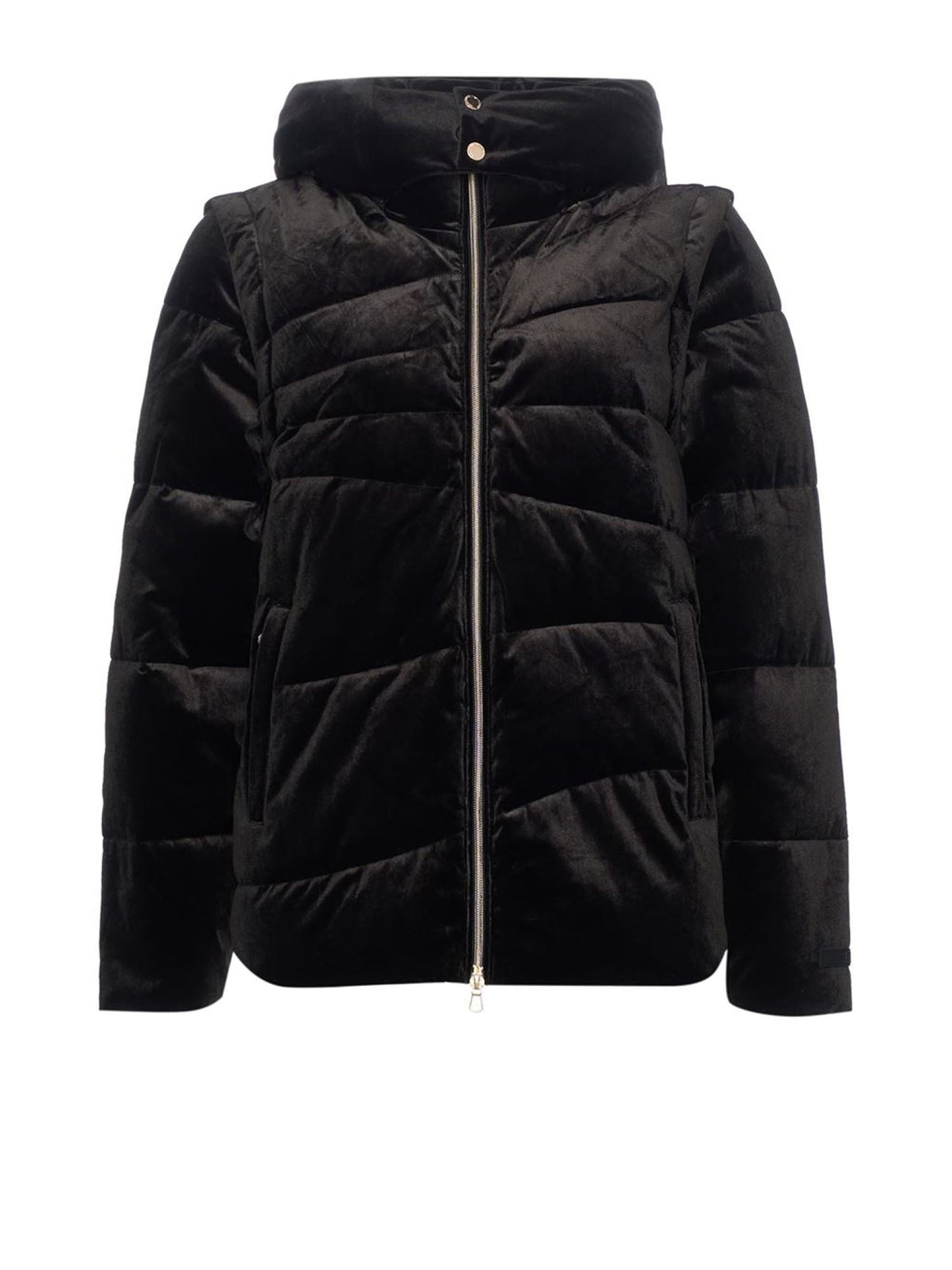 Ea7 Giacca Velluto Elasticizzato Donna Nero