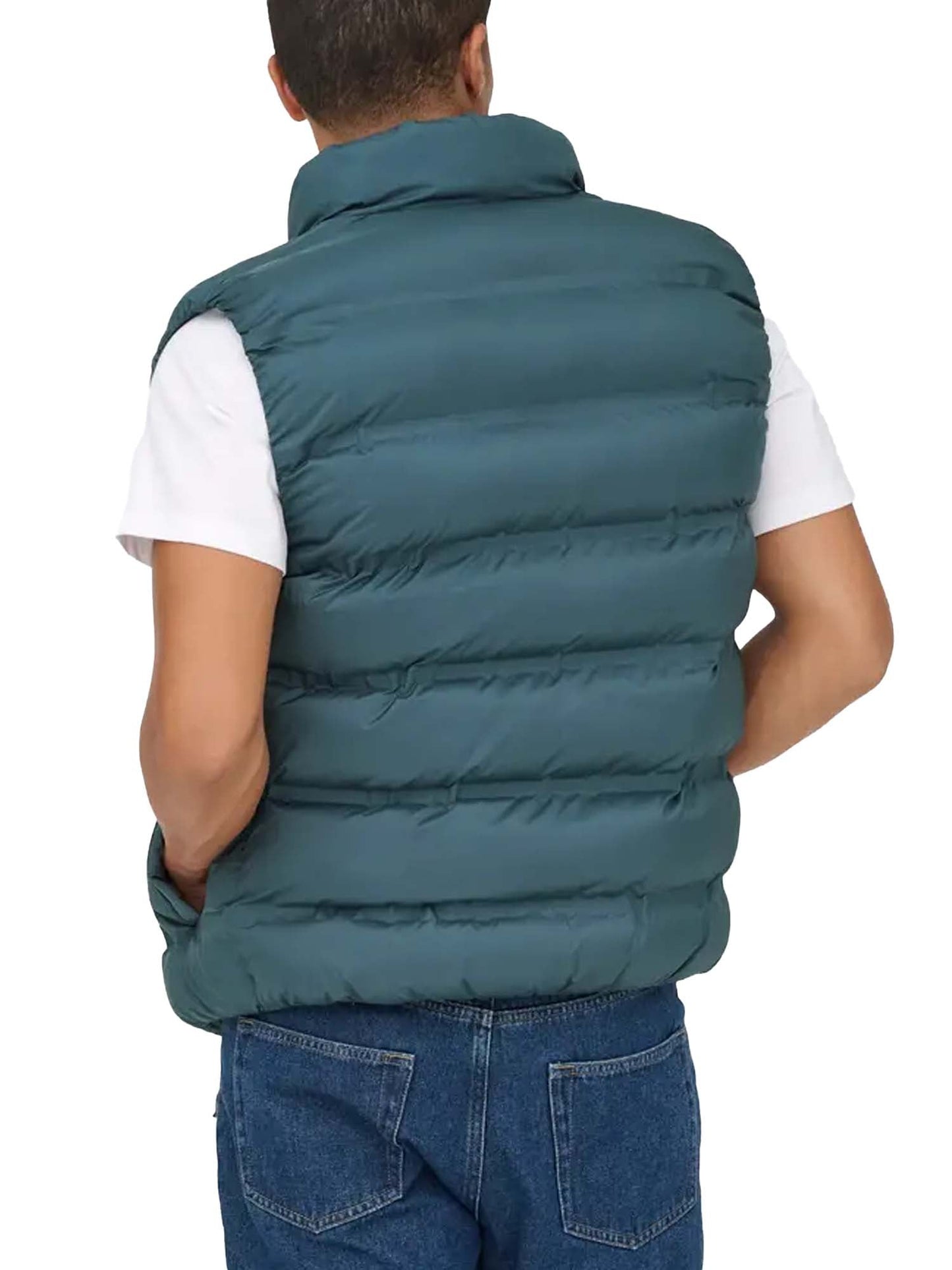 Only & Sons Gilet Union Seamless Life Puffer Verde