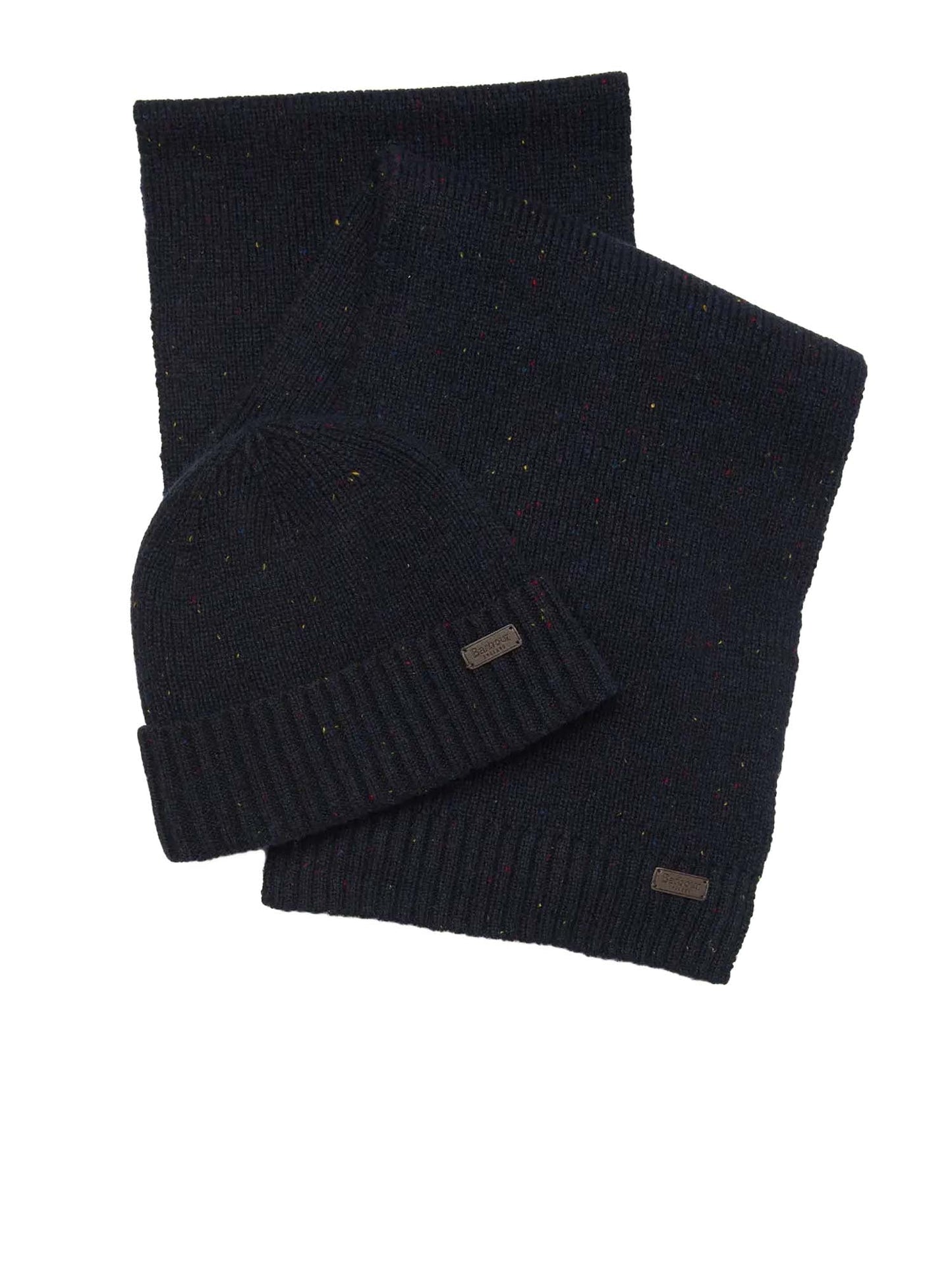 Barbour Set regalo di berretto e sciarpa Carlton Fleck Blu