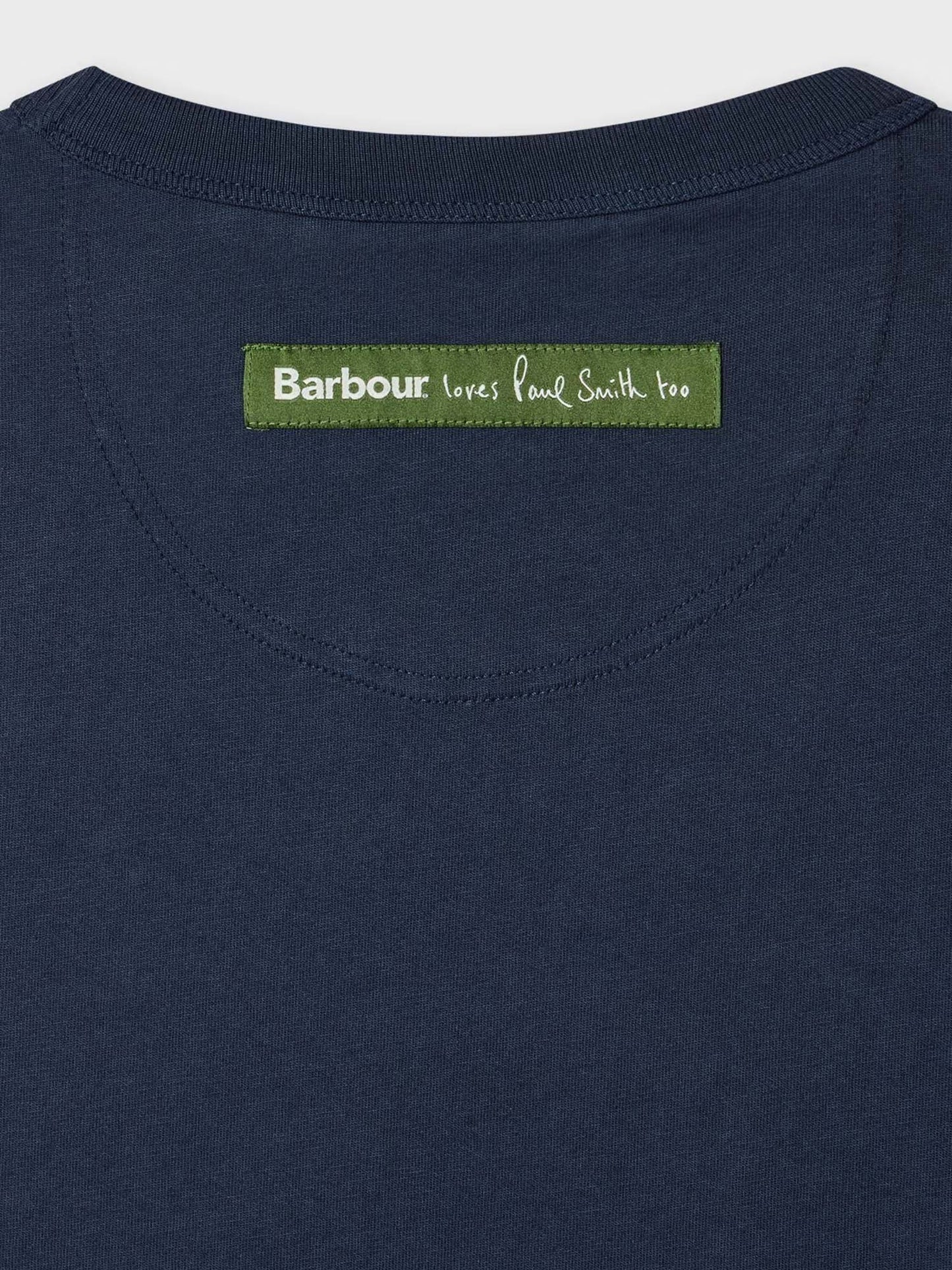 Barbour T-shirt con stampa barattolo di cera - Paul Smith loves Barbour Blu