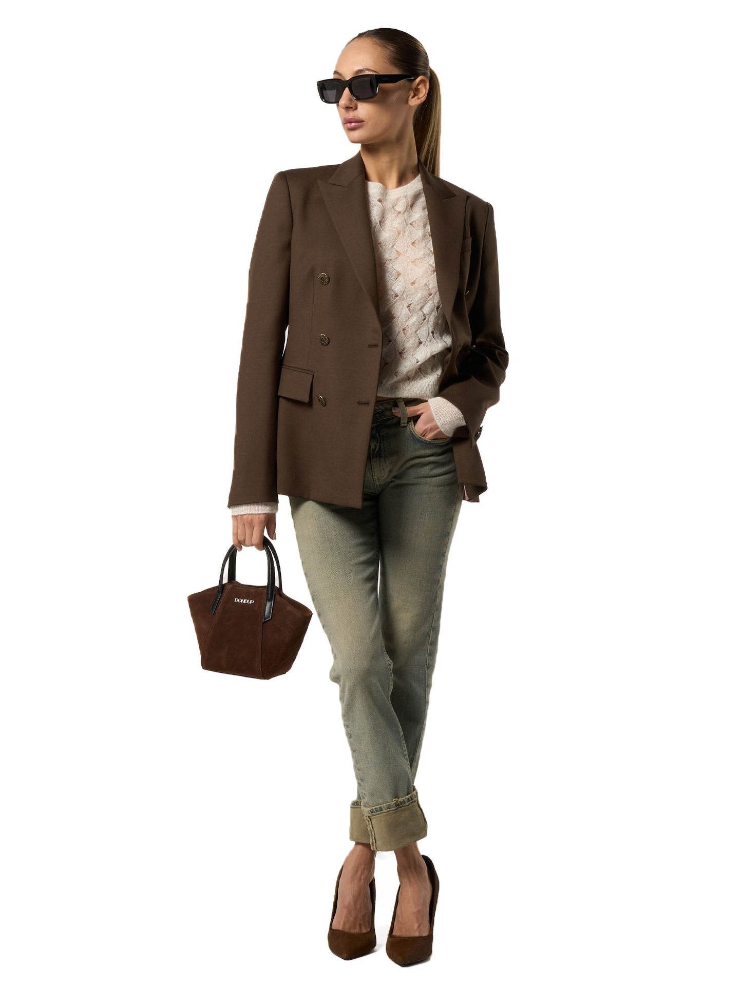 Dondup Blazer Donna Marrone