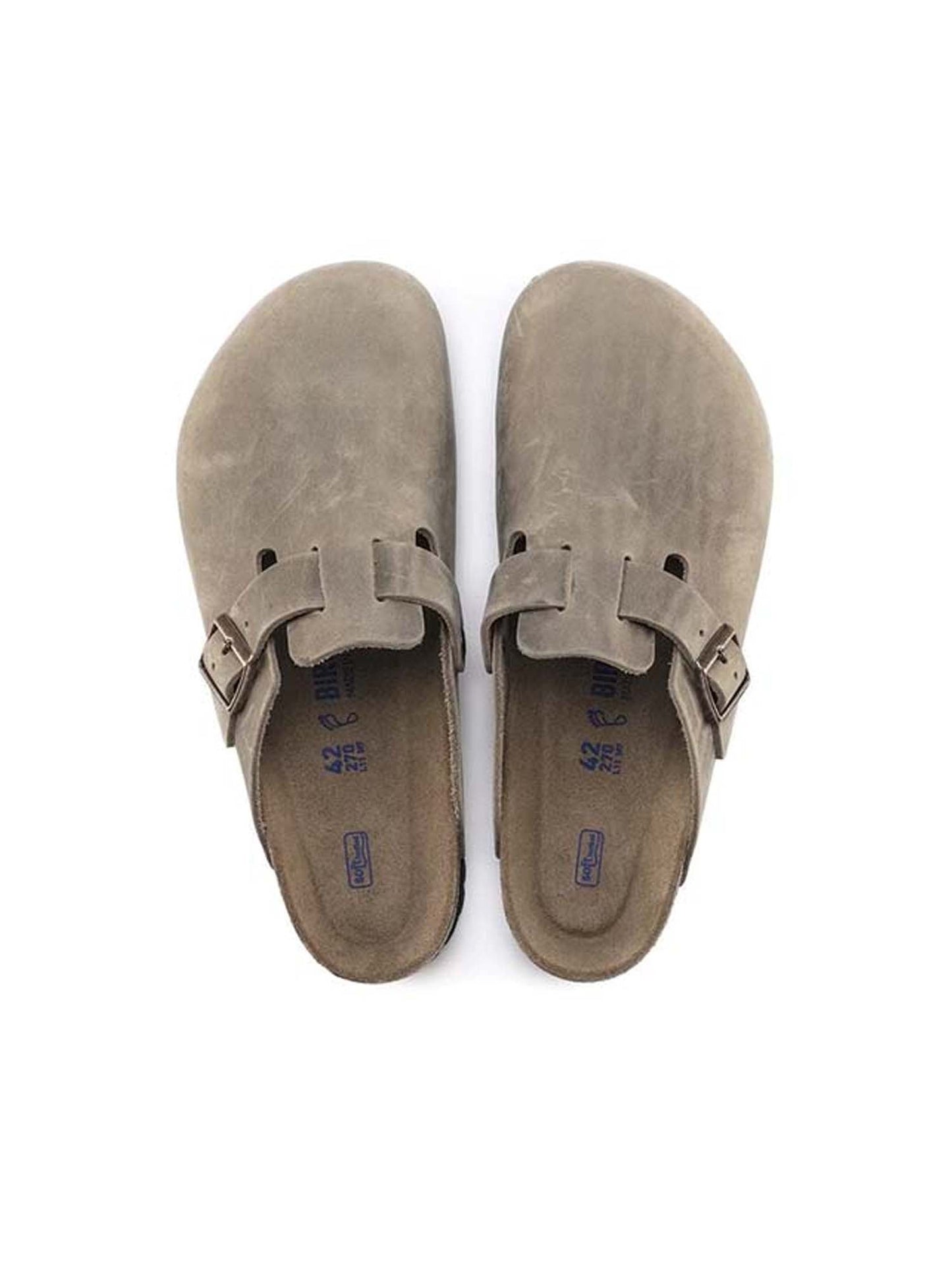 Birkenstock Boston plantare morbido (Pelle Oliata) Marrone