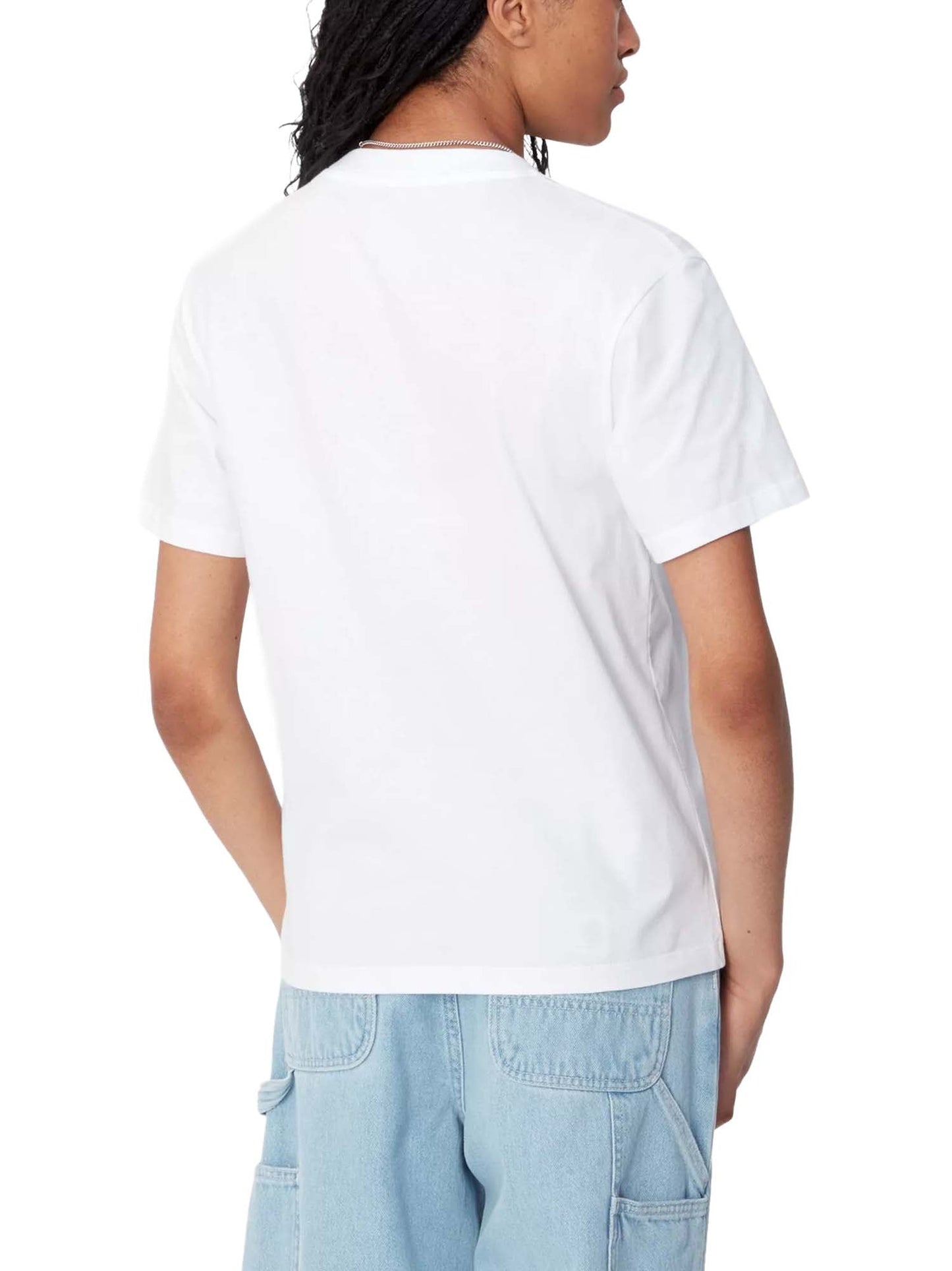 Carhartt Wip W' S/S Script Embroidery T-Shirt Bianco