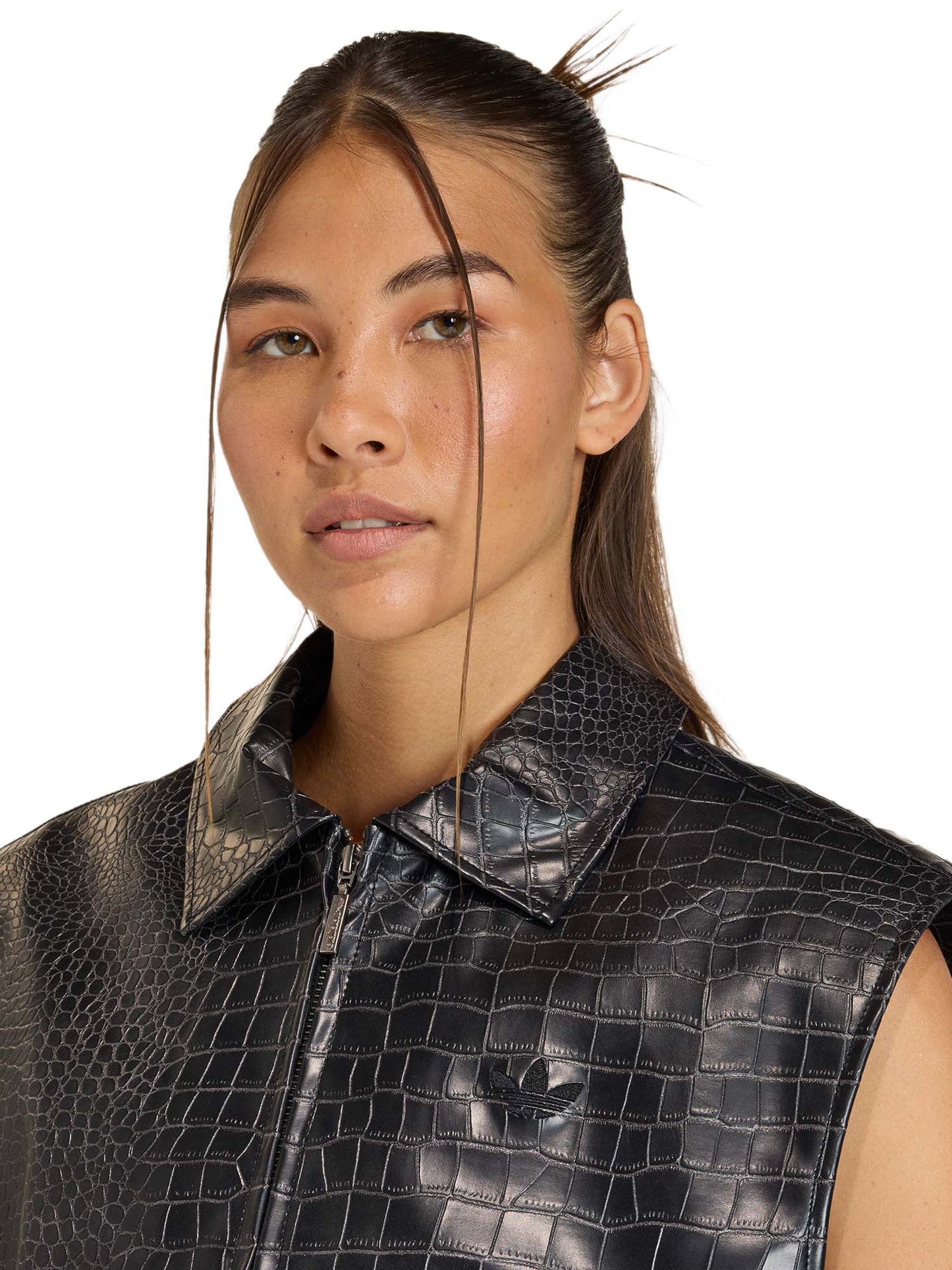 Adidas Gilet Pleather Nero