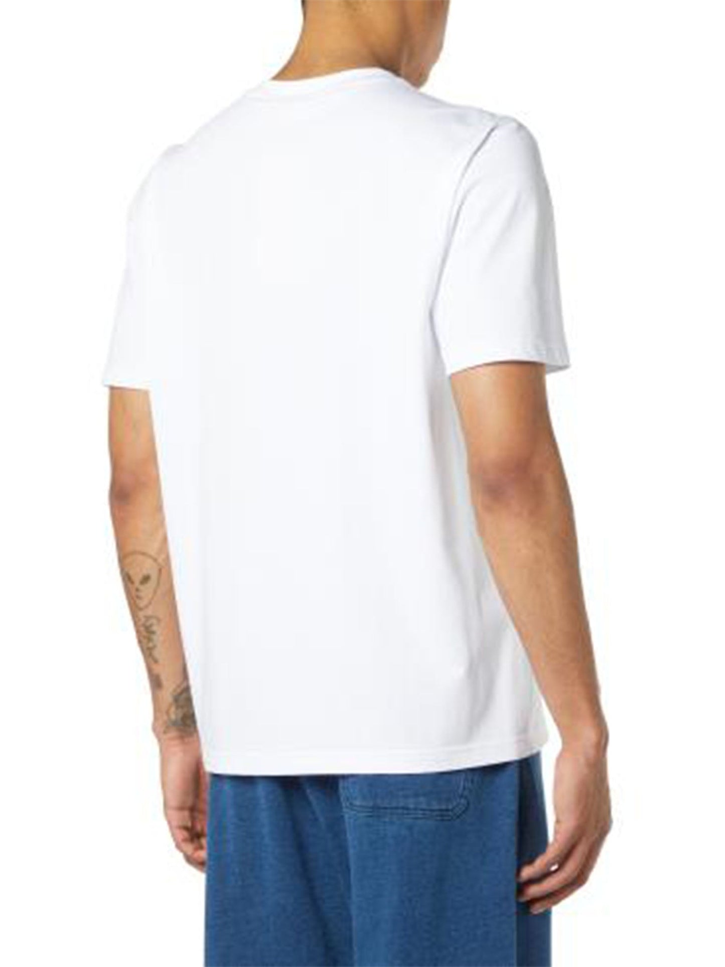 Diesel T-shirt con logo micro in metallo Bianco