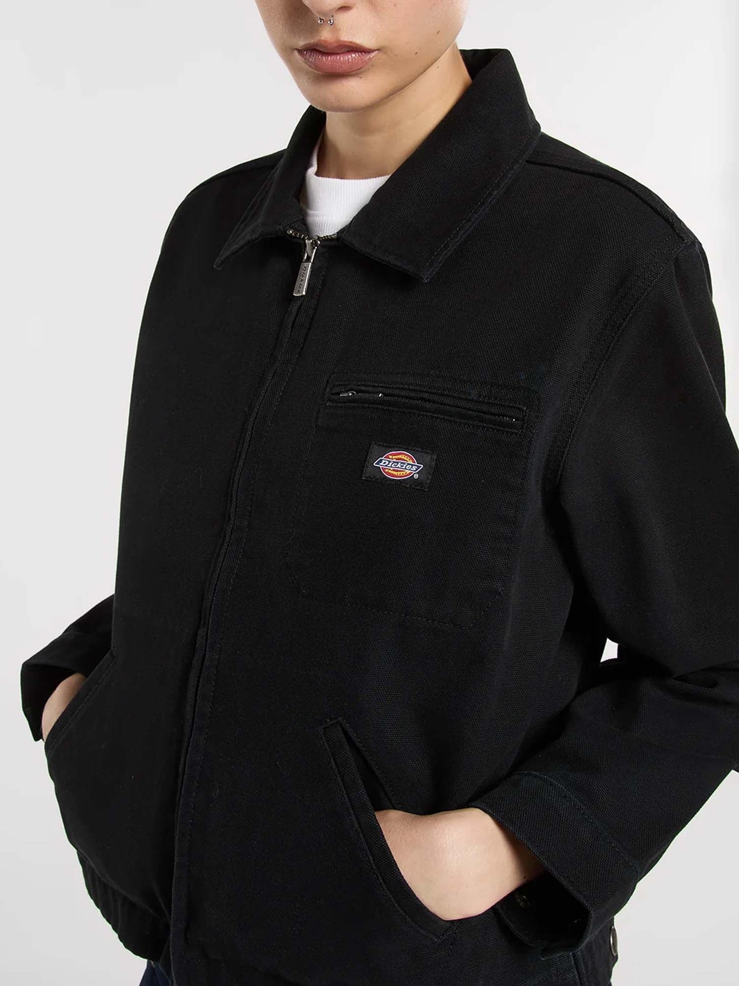 Dickies Giacca painter in canvas non foderata da donna Nero