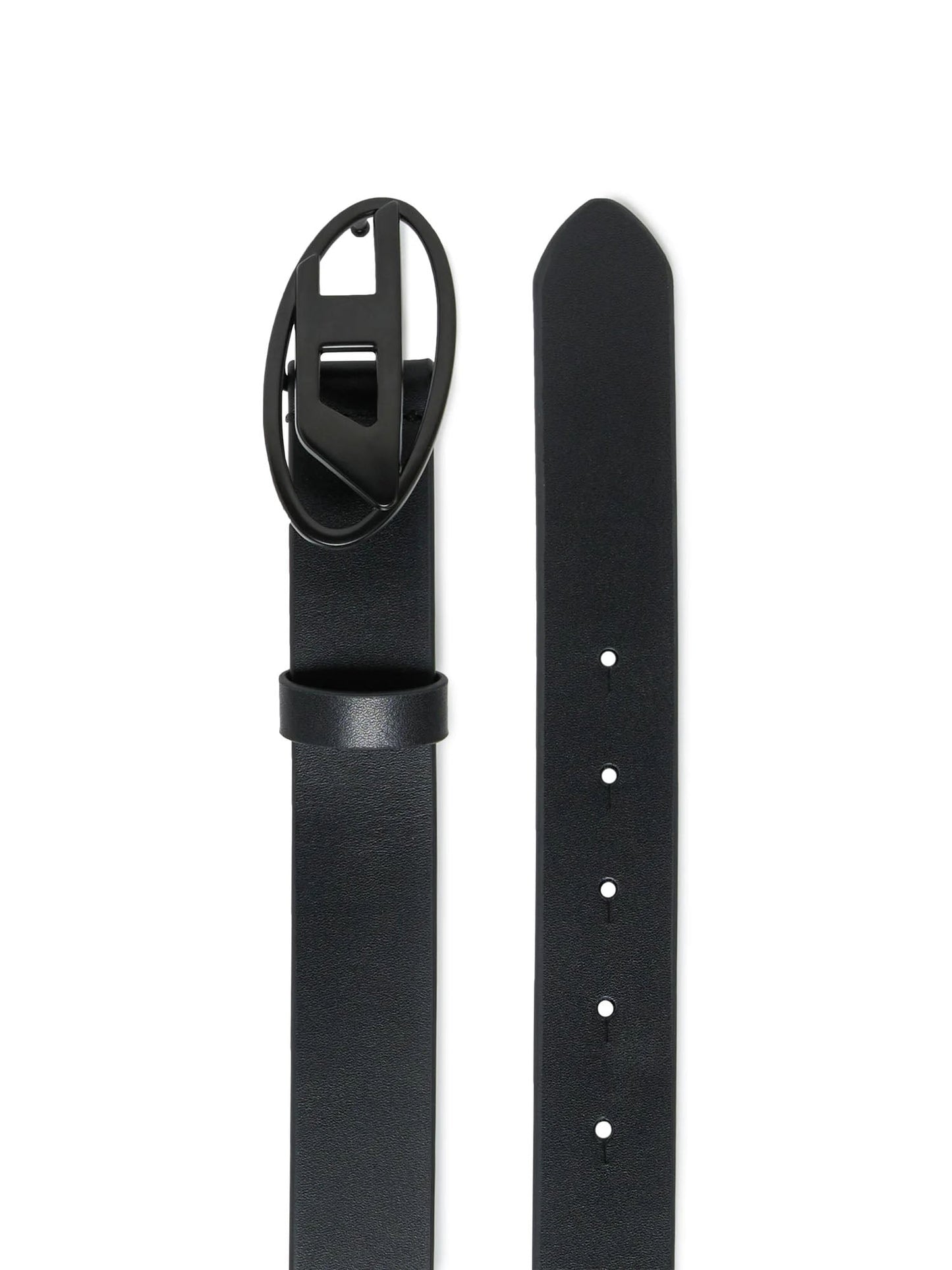 Diesel Cintura con fibbia con logo Oval D Kids Nero