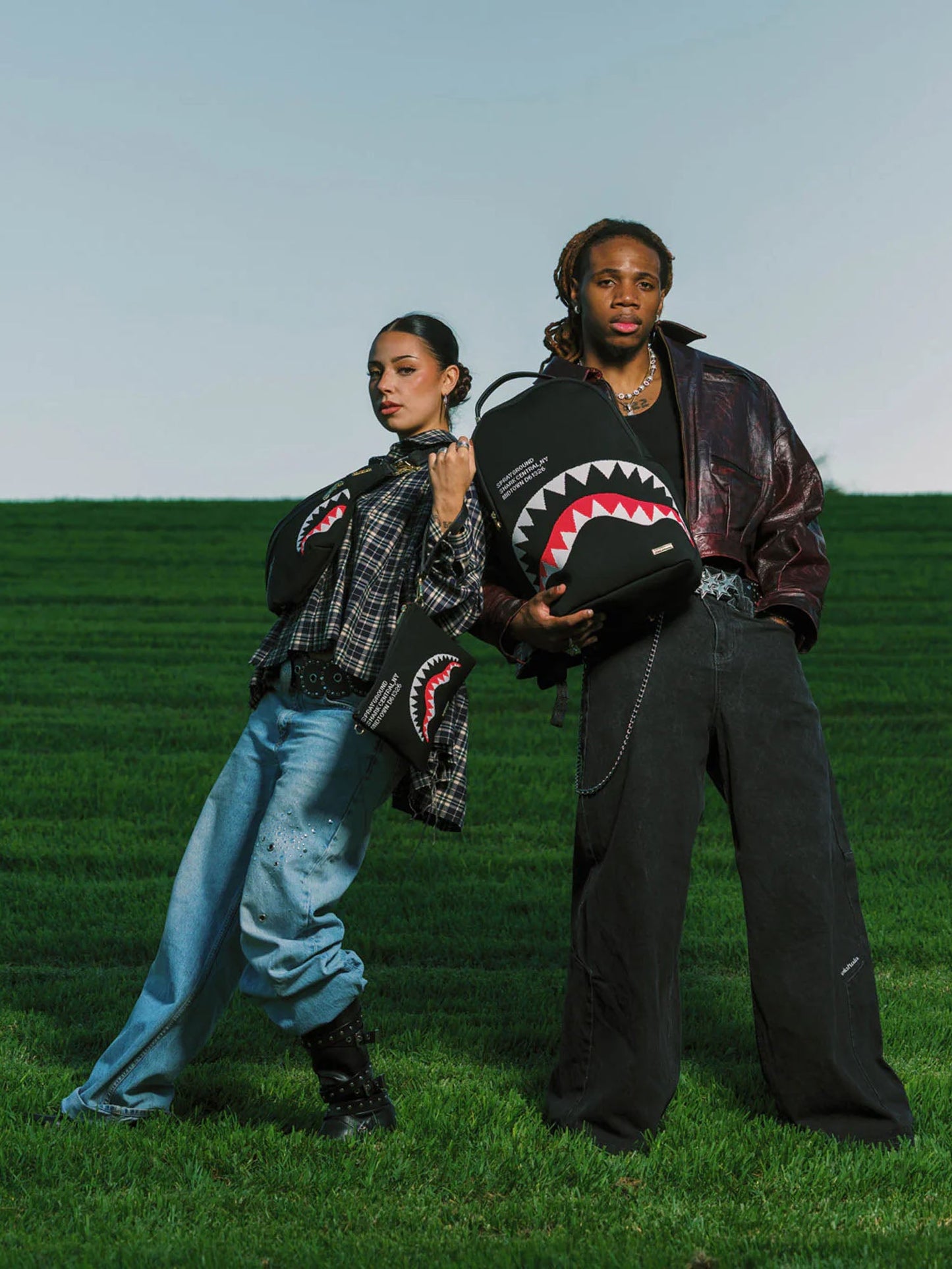 Sprayground Shark Central Knit Backpack Multicolore