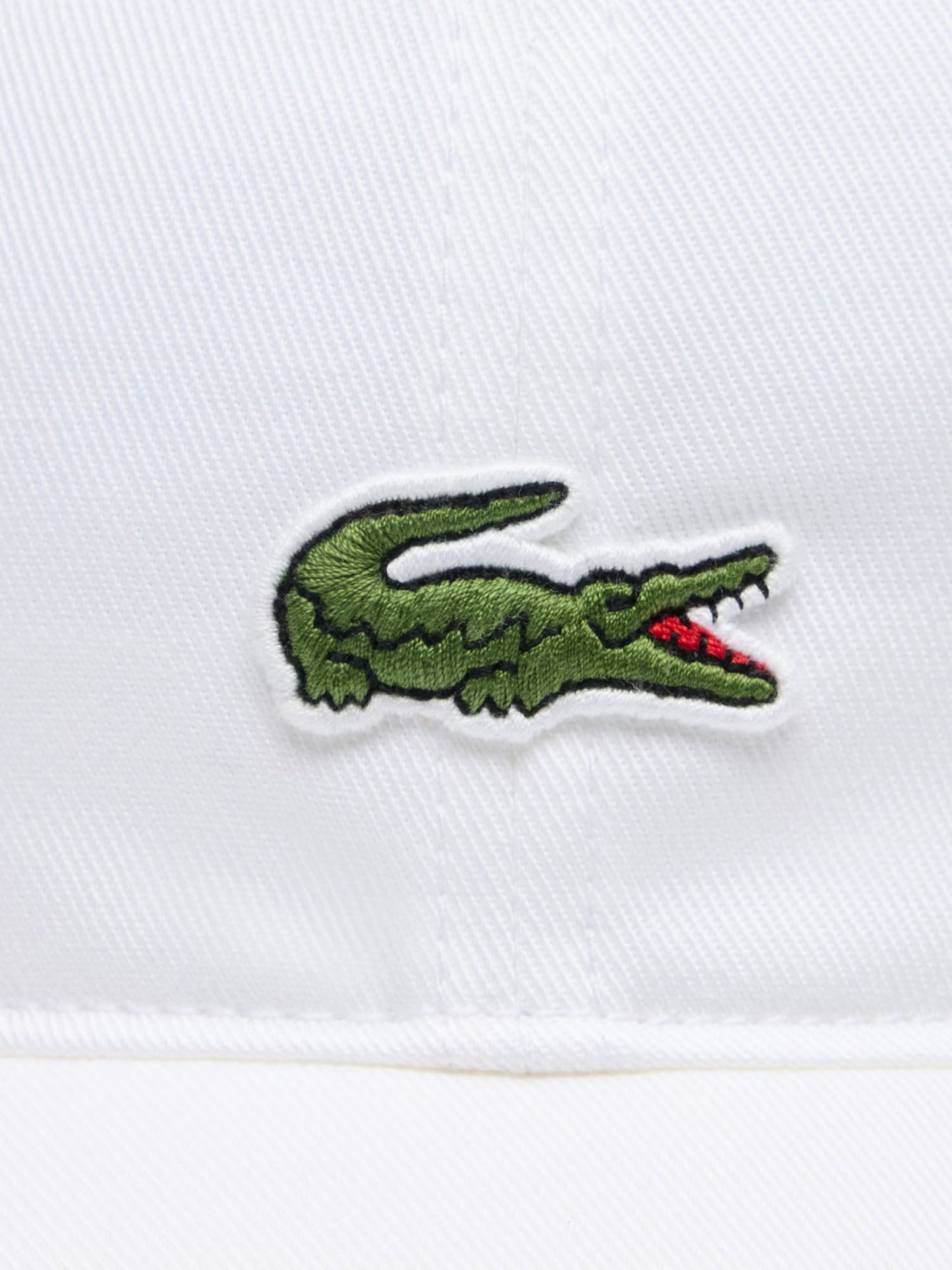 Lacoste Cappellino in twill di cotone Bianco
