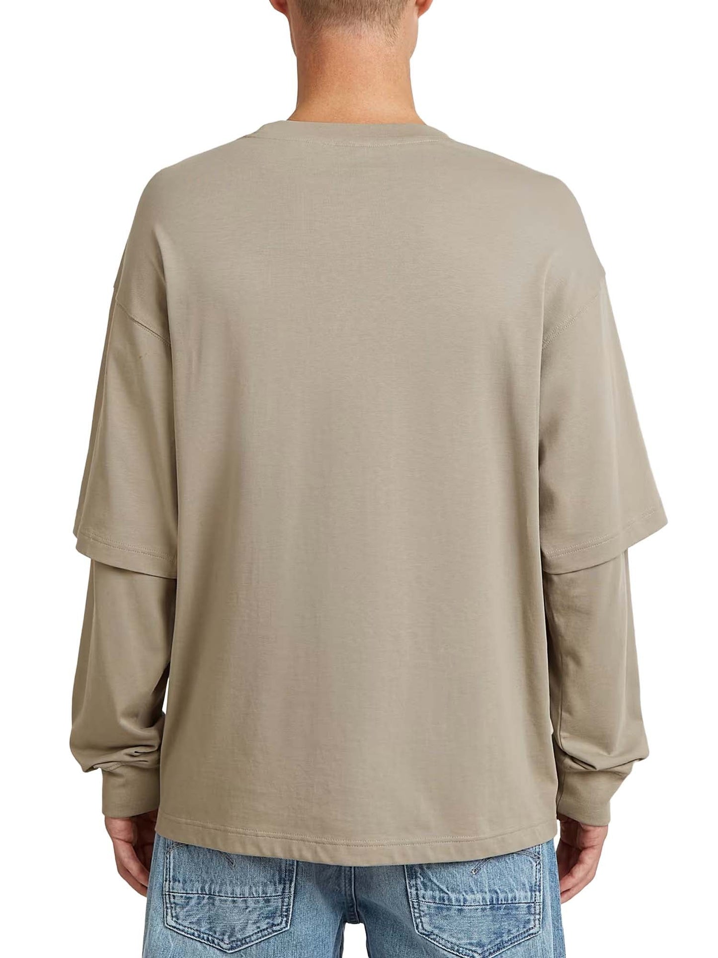 G-star T-Shirt Double Sleeve Loose Grigio