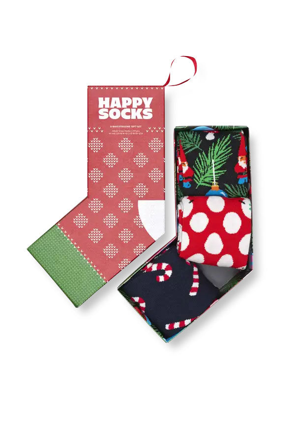 Happy Socks 3-Pack X-Mas Stocking Socks Gift Set Multicolore