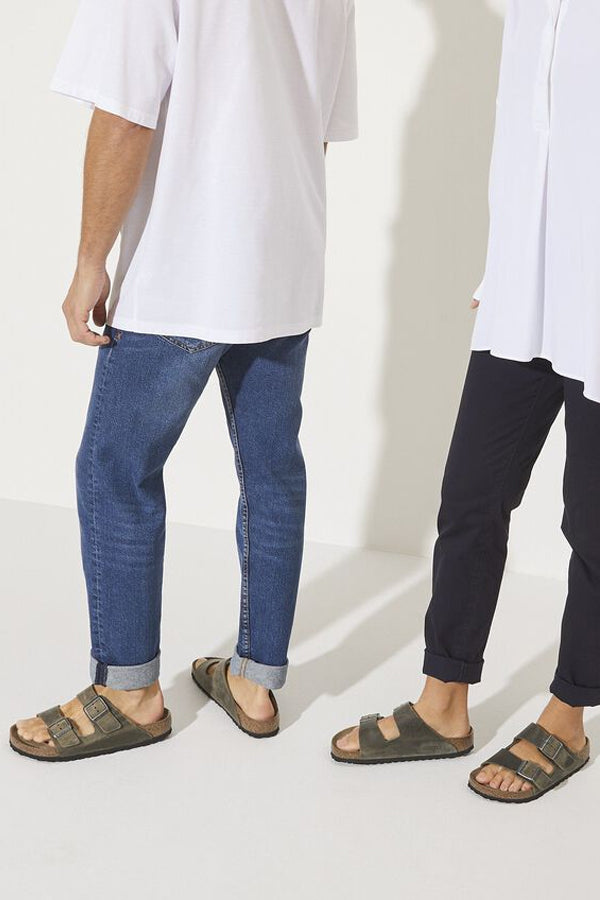 Birkenstock Arizona Plantare Morbido (Pelle oliata) Grigio