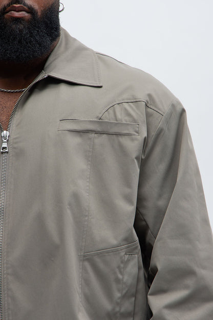 Bam Zip Up Work Jacket - Grey