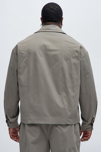 Bam Zip Up Work Jacket - Grey