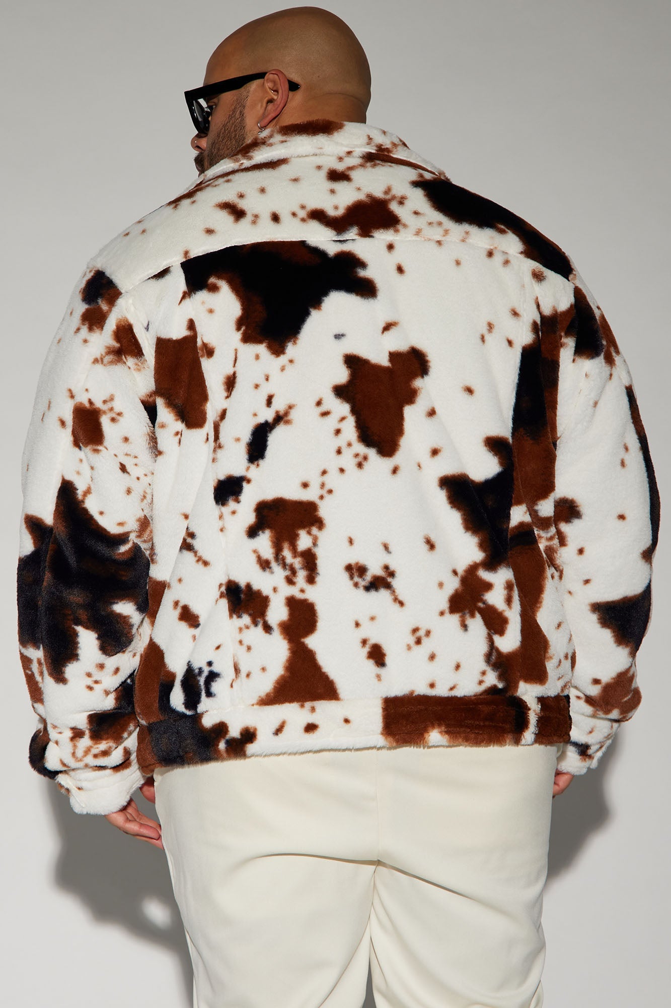 Whole Lotta Money Faux Fur Trucker Jacket - Brown Combo