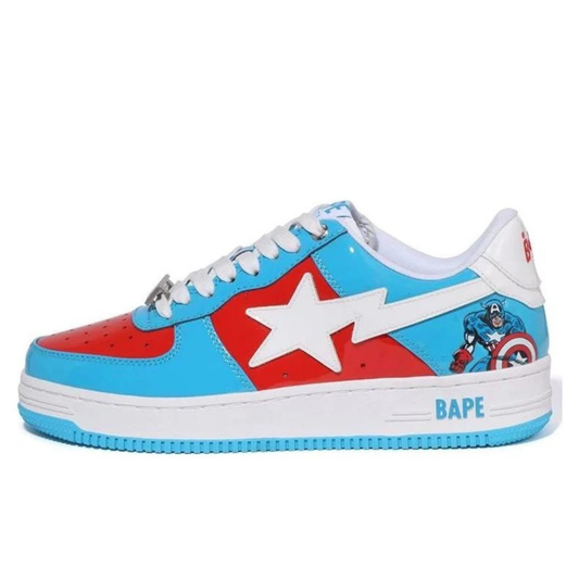 Bape Bapesta Blue Captain America