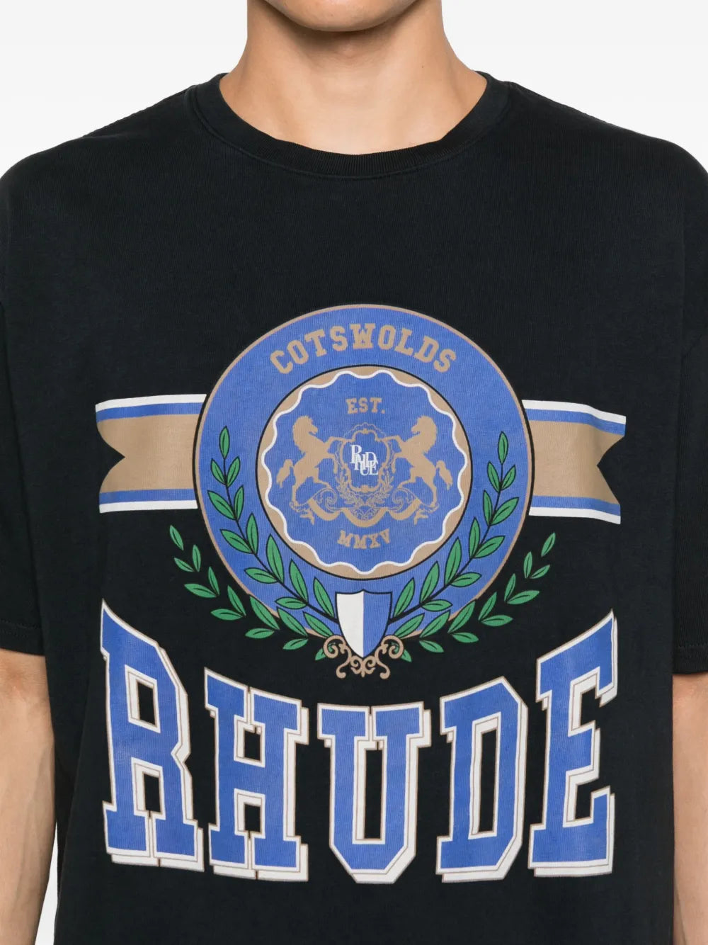 RHUDE crest-print cotton T-shirt | Clothing | Image 4