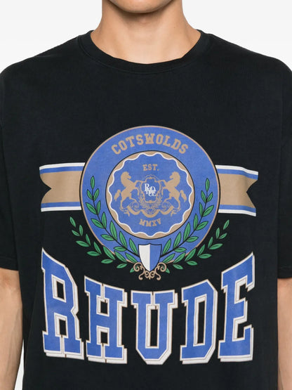 RHUDE crest-print cotton T-shirt | Clothing | Image 4