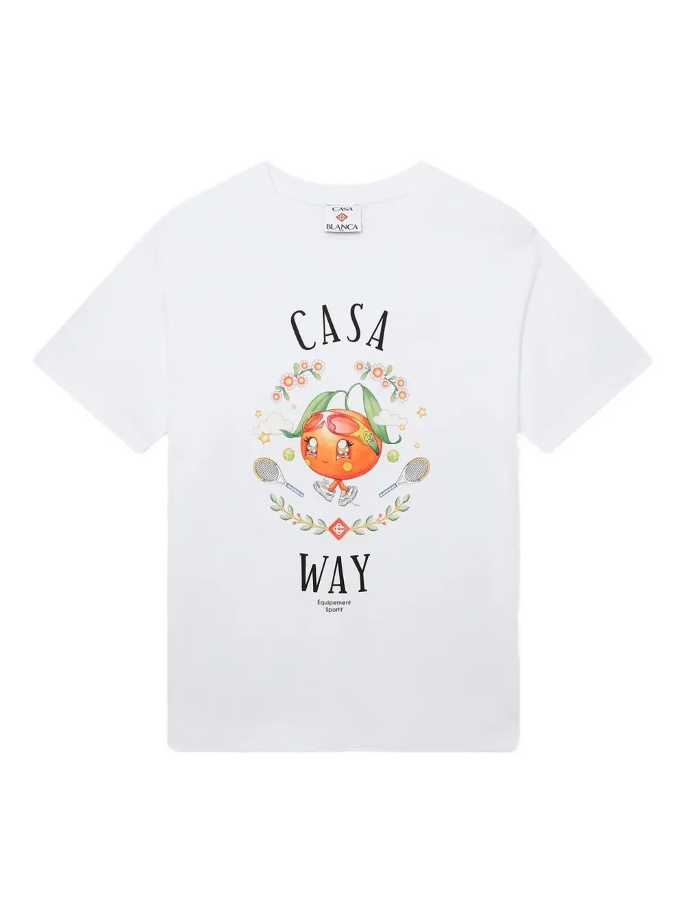 Casablanca Casa Way Orange Mascot T-shirt | White