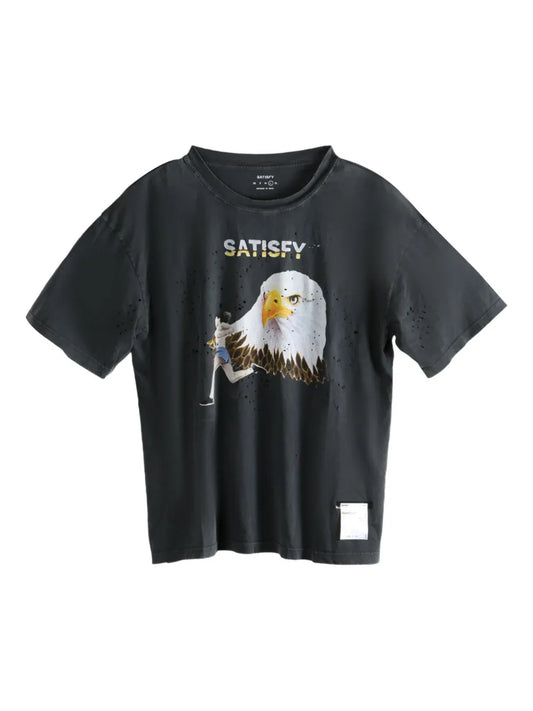 Satisfy MothTech™ eagle-graphic distressed T-shirt