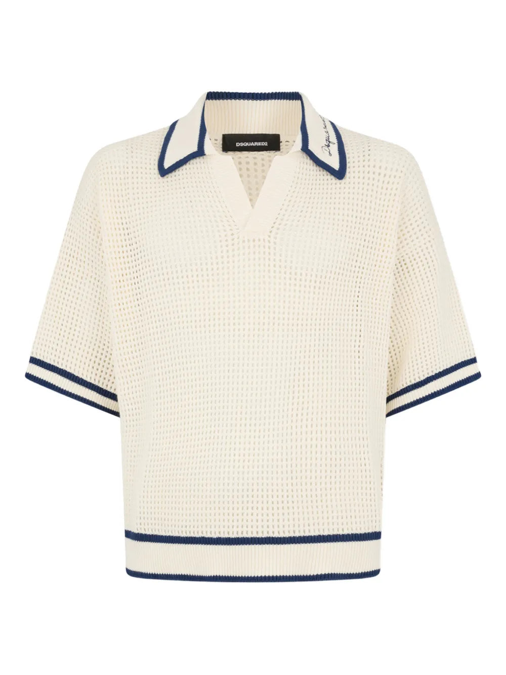 DSQUARED2 open work knit T-shirt | Neutrals | Image 1