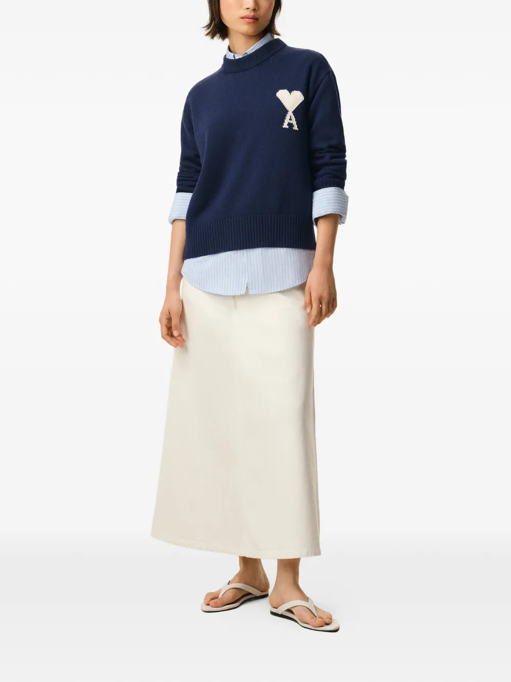 AMI Paris Maglione Ami de Coeur con logo | Maglioni | Image 3