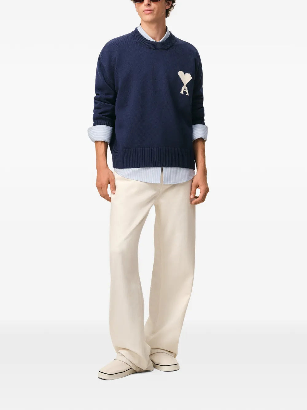AMI Paris Maglione Ami de Coeur con logo | Maglioni | Image 2