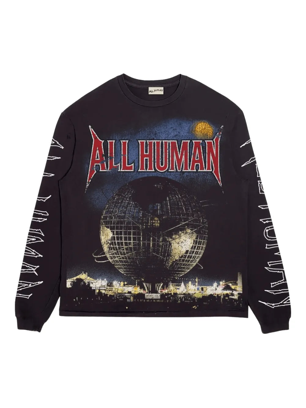 ALL HUMAN Worlds Fair graphic long-sleeve T-shirt | Black