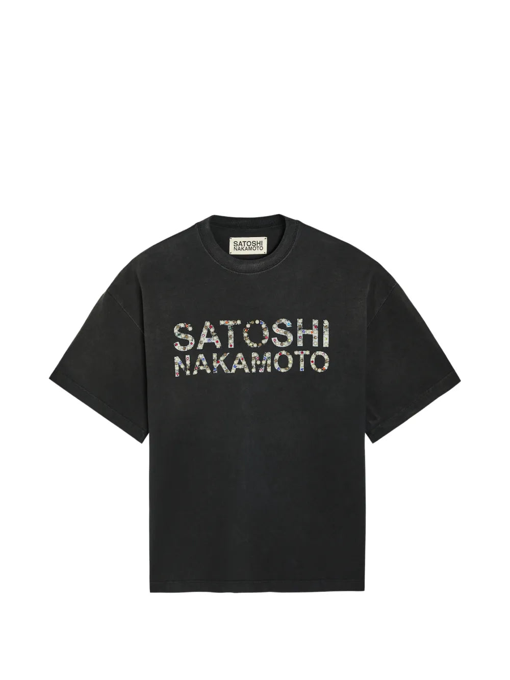 SATOSHI NAKAMOTO logo T-shirt | Black | Image 1