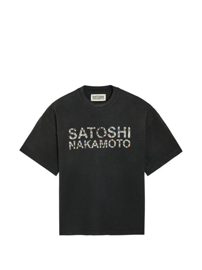 SATOSHI NAKAMOTO logo T-shirt | Black | Image 1