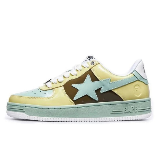 Bape Bapesta Yellow Brown Green