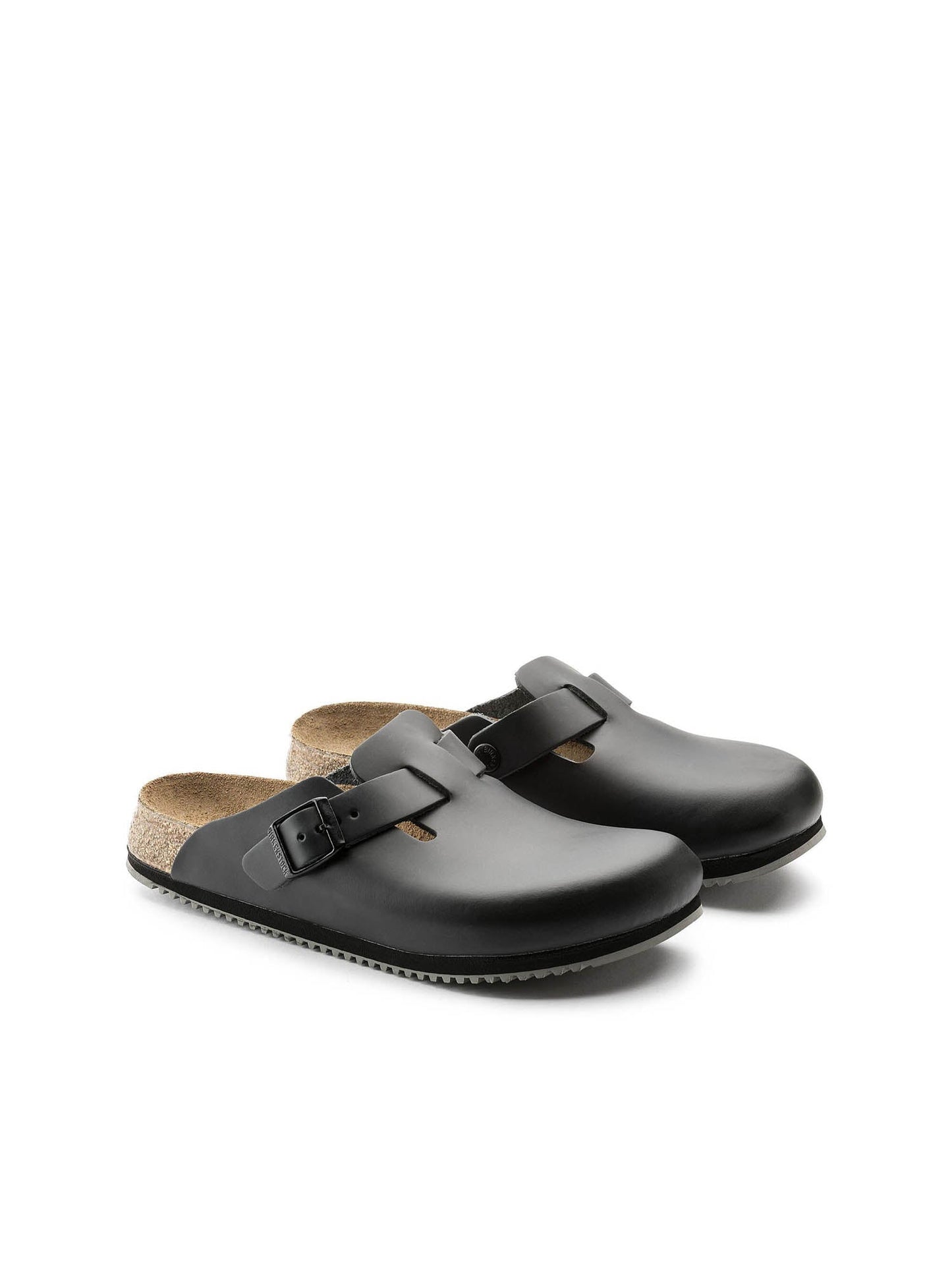 Birkenstock Boston Super grip (Pelle naturale) Nero