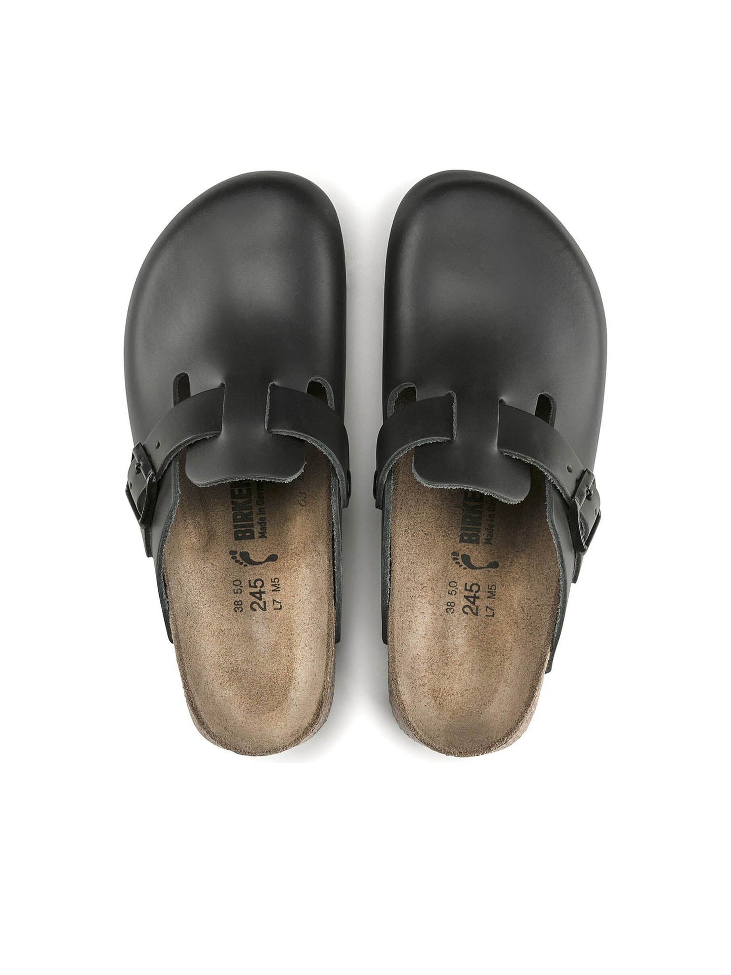 Birkenstock Boston Super grip (Pelle naturale) Nero