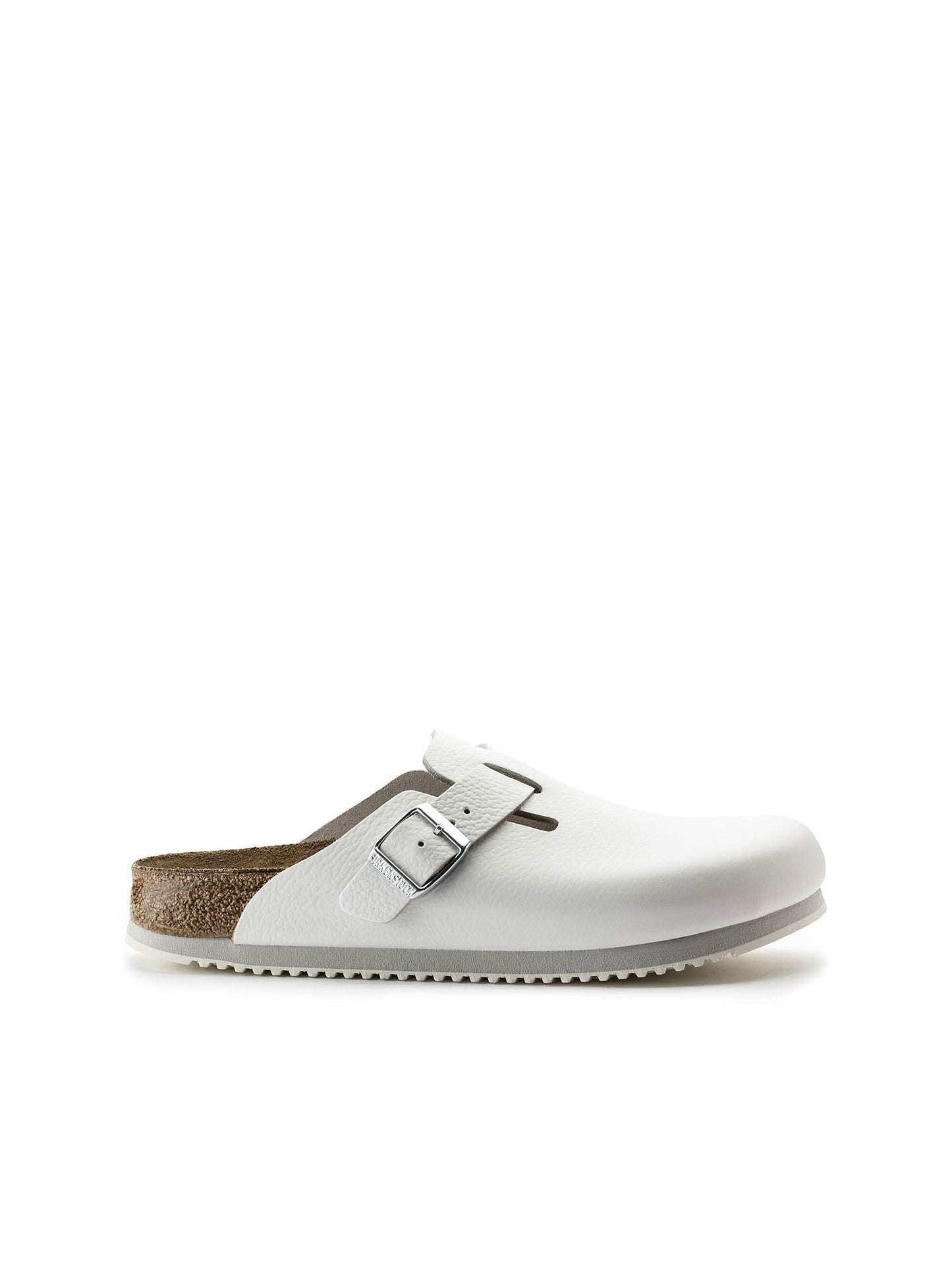 Birkenstock Boston Super grip (Pelle Naturale) Bianco