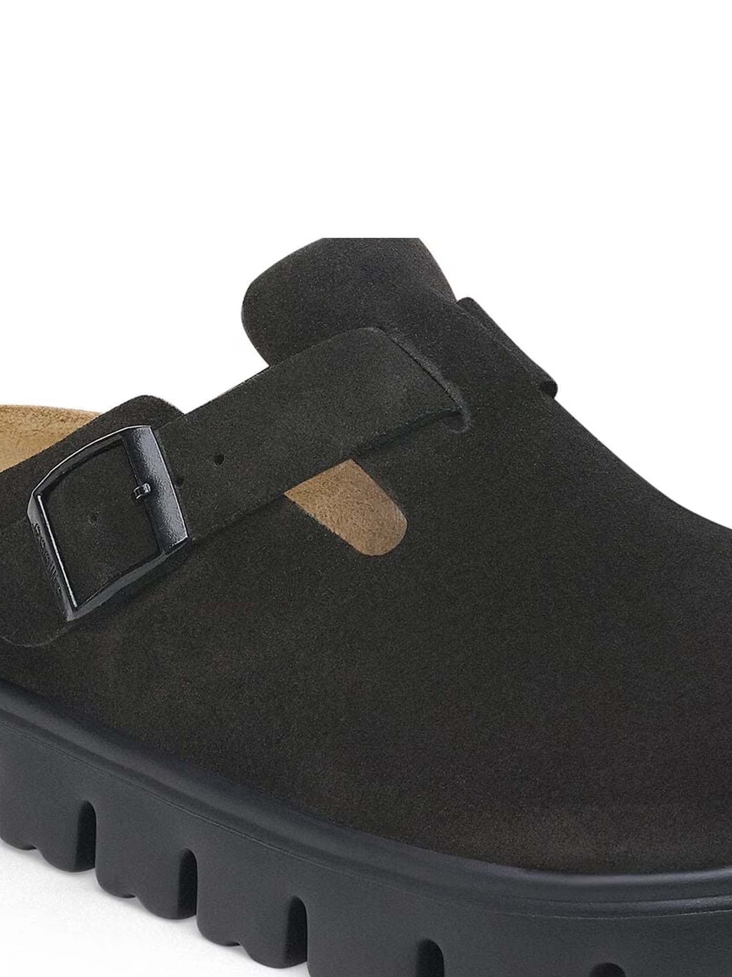 Birkenstock Boston Chunky (Pelle Scamosciata) Nero