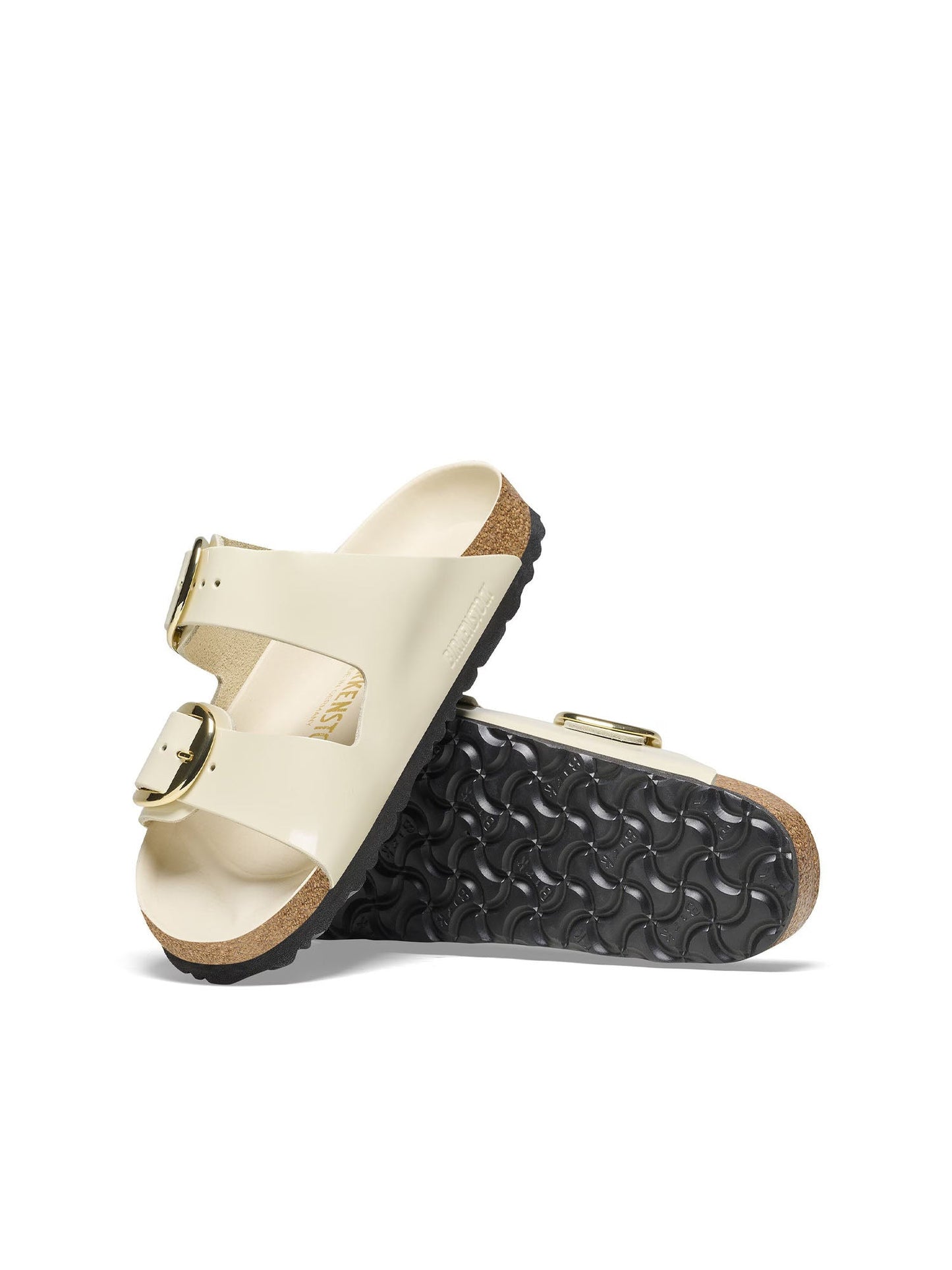 Birkenstock Arizona Big Buckle Exquisite (Pelle naturale vernice) Bianco