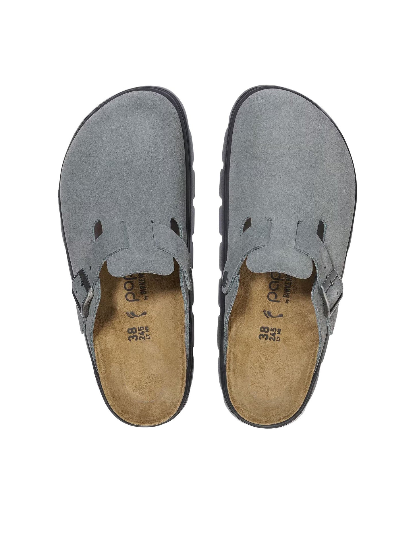 Birkenstock Boston Chunky (Pelle Scamosciata) Grigio