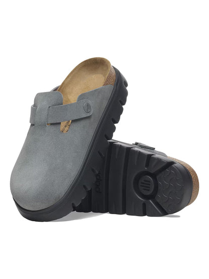 Birkenstock Boston Chunky (Pelle Scamosciata) Grigio