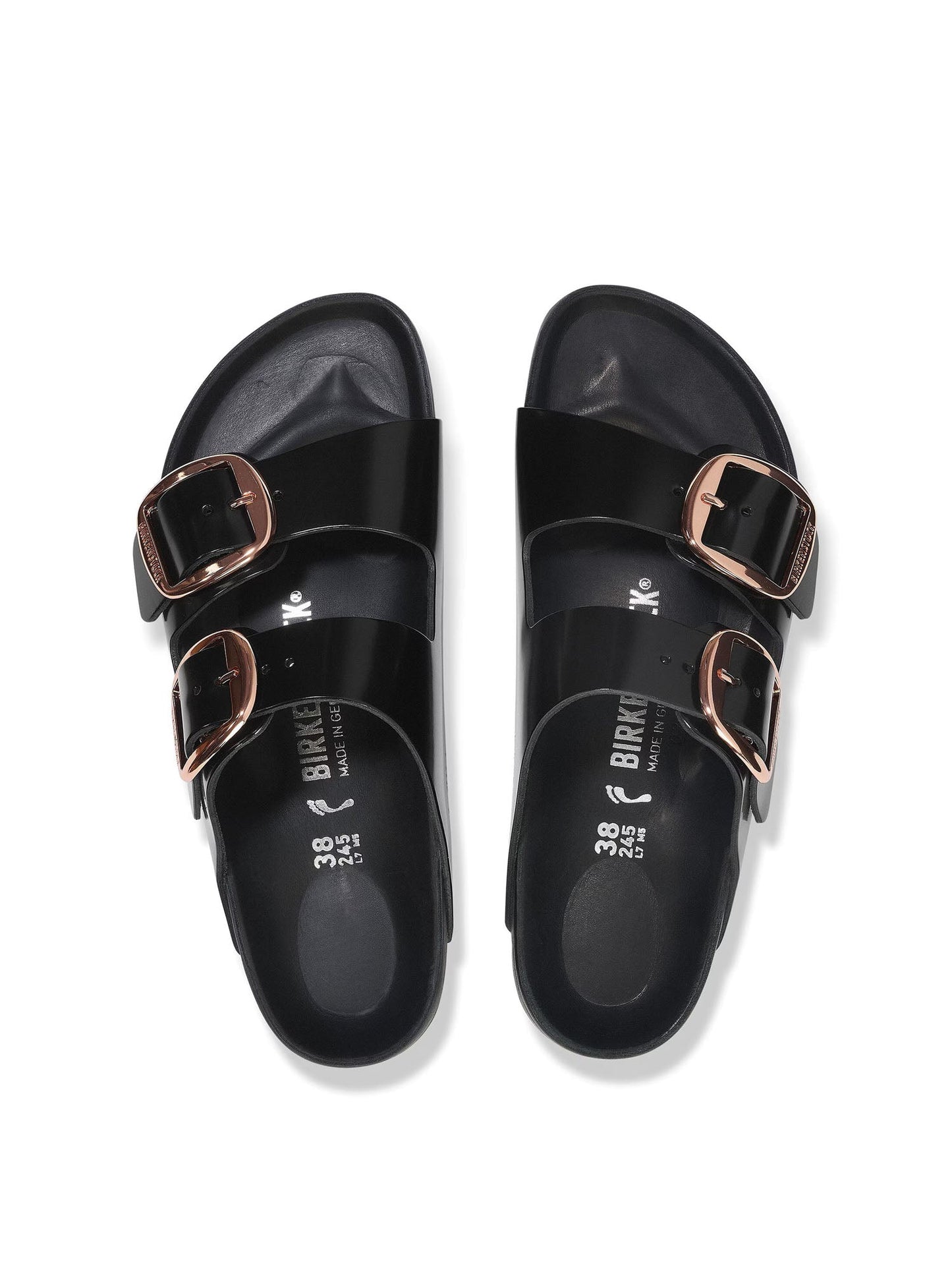 Birkenstock Arizona Big Buckle Exquisite (Pelle naturale vernice) Nero